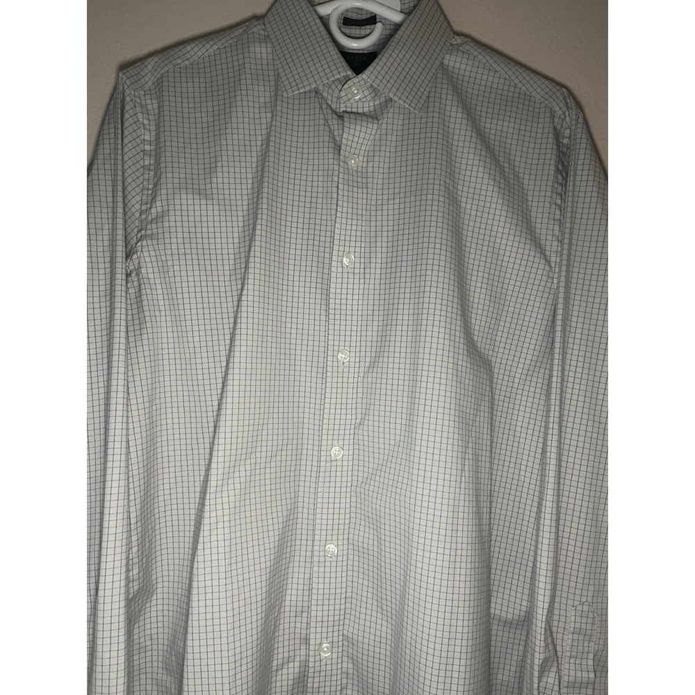 J.CREW Ludlow Classic Dress Shirt White Check 16 35 100% Cotton 20" Chest - Picture 2 of 10